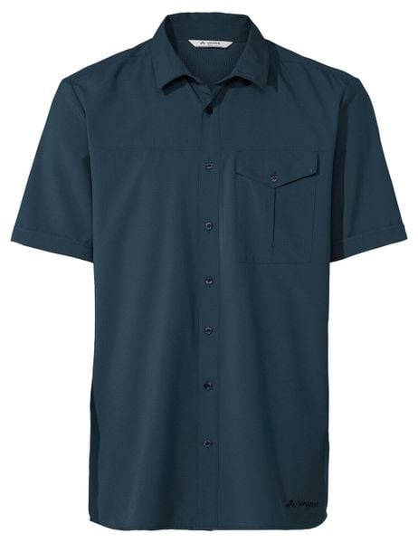 Koszula M Rosemoor Shirt II. Niebieskie koszule męskie Vaude, na lato, l, bez wzorów, z materiału, bez kołnierzyka, bez ramiączek. Za 319.00 zł.