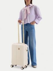 Nine West Walizka kabinowa CEO-NW-S-004-09 PINK Écru. Białe walizki Nine West, bez wzorów. Za 299.99 zł.