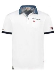 Geographical Norway Koszulka polo "Kerwin" w kolorze białym rozmiar: S. Białe koszulki polo męskie Geographical Norway, s, bez wzorów, z bawełny, bez ramiączek. Za 65.85 zł.