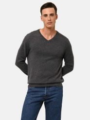 Just Cashmere Kaszmirowy sweter "Walt" w kolorze antracytowym rozmiar: XL. Czarne swetry męskie Just Cashmere, xl, bez wzorów, z kaszmiru, bez kołnierzyka. Za 307.46 zł.