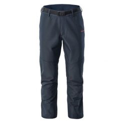 Spodnie męskie Softshell Hi-Tec Lupin - granatowe, Rozmiar L. Spodnie materiałowe męskie Hi-tec, bez wzorów, z materiału. W wyprzedaży za 184.99 zł.