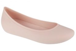 Baleriny Damskie Crocs Brooklyn Flat. Białe baleriny damskie Crocs, bez wzorów, z materiału, bez obcasa. Za 199.99 zł.