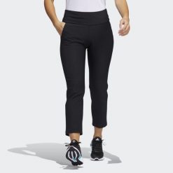 Pull-On Ankle Pants. Czarne spodnie dresowe damskie Adidas, l, bez wzorów, z materiału. W wyprzedaży za 244.30 zł.