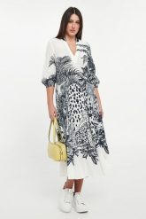 Sukienka z tropikalnym wzorem SPORTALM. Sukienki damskie Sportalm, bez wzorów, bez kołnierzyka, bez ramiączek. Za 1,329.00 zł.