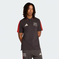 KOSZULKA POLO AUDI REVOLUT F1 TEAM DNA. Czarne koszulki polo męskie Adidas, l, bez wzorów, z bawełny, bez ramiączek. Za 219.00 zł.