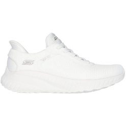 Buty sportowe damskie Skechers Bobs Squad Chaos C. Białe buty sportowe na co dzień damskie Skechers, bez wzorów, z materiału. Za 390.00 zł.