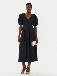 Ted Baker Sukienka codzienna Atenas 276421 Granatowy Regular Fit. Niebieskie sukienki damskie Ted Baker, na co dzień, bez wzorów, z bawełny, bez kołnierzyka, bez ramiączek, proste. Za 729.99 zł.