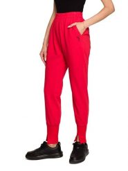 Made of emotion Spodnie dresowe w kolorze czerwonym rozmiar: L. Czerwone spodnie dresowe damskie Made Of Emotion, l, bez wzorów, z dresówki. Za 179.22 zł.