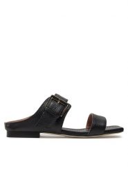 Pollini Klapki SA28251C0ITD0000 Czarny. Czarne klapki damskie Pollini, bez wzorów, ze skóry, bez obcasa. Za 1,799.00 zł.