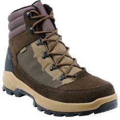 Buty zimowe Solognac Crosshunt 500 wodoodporne. Brązowe buty trekkingowe męskie SOLOGNAC, na zimę, z kauczuku, bez zapięcia, outdoorowe. W wyprzedaży za 229.99 zł.