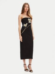 STAUD Sukienka koktajlowa Brooke R24F2171KP Czarny Slim Fit. Czarne sukienki damskie STAUD, xs, bez wzorów, z wiskozy, wizytowe, bez kołnierzyka, bez ramiączek. Za 2,839.00 zł.