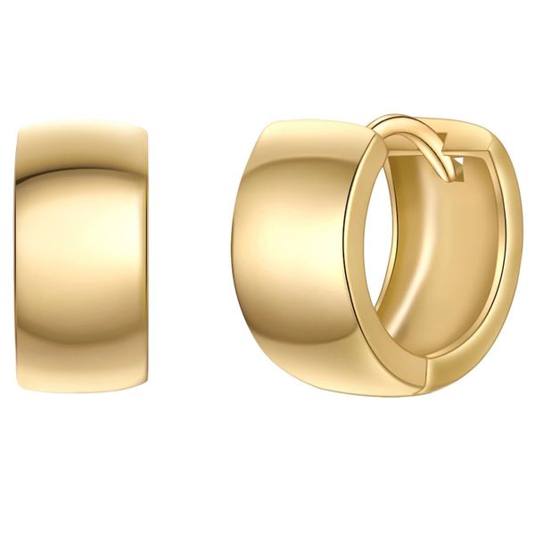 Yokoamii Kolczyki z Stop metali w Żółte złoto Kolczyki koła 1 ct Damski. Żółte kolczyki damskie Yokoamii, pozłacane. Za 69.99 zł.