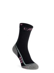 Skarpety damskie CMP Trekking Sock SuperSoft 50 Mid. Czarne skarpetki damskie CMP, bez wzorów, z bawełny. Za 43.99 zł.