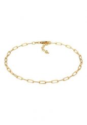 Elli Damski naszyjnik owalny Basic Summer Trend regulowany w pozłacanym srebrze próby 925 Sterling Silver Biżuteria dla stóp 1 ct. Szara naszyjniki damskie Elli, pozłacane. Za 283.99 zł.