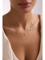 Heliophilia Pozłacany naszyjnik z elementami ozdobnymi - dł. 42 cm rozmiar: onesize. Żółte naszyjniki damskie Heliophilia, pozłacane. Za 118.28 zł.