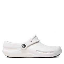 Klapki Crocs. Czerwone klapki damskie Crocs, bez wzorów, bez obcasa. Za 209.99 zł.