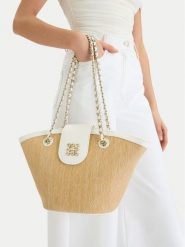 Nine West Torebka CEO-Tribeca Dream-LDA 8917 Beżowy. Brązowe torebki klasyczne damskie Nine West, bez wzorów, z materiału, bez dodatków. Za 269.99 zł.