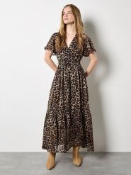 Apricot Sukienka w kolorze beżowo-jasnobrązowym rozmiar: XS. Brązowe sukienki damskie Apricot, xs, bez wzorów, bez kołnierzyka, bez ramiączek, maxi. Za 88.64 zł.