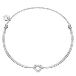 Glanzstücke München Bransoletka Serce z Srebra Sterling w srebrze z cyrkonia Bransoletki 1 ct Damski. Białe bransoletki damskie Glanzstücke München, srebrne. Za 189.99 zł.