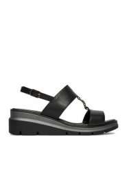 Lasocki Sandały CEO-EST-ETNA-03 Czarny. Czarne sandały damskie Lasocki, bez wzorów, ze skóry, bez obcasa, na koturnie. Za 179.99 zł.