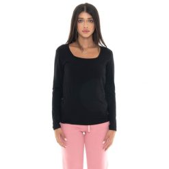 Koszulka Langärmliges Damen z Leone 1947 Nigdy bez plakietki. Czarne t-shirty damskie LEONE 1947 APPAREL, bez wzorów, z bawełny, bez kołnierzyka. W wyprzedaży za 88.41 zł.