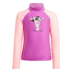 Rashguard adidas x Disney Minnie and Daisy. Czerwone koszulki dziewczęce Adidas, bez wzorów, z elastanu, bez ramiączek. Za 170.80 zł.