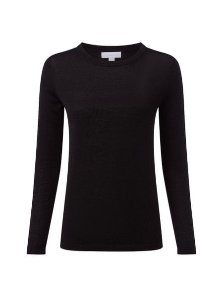 Brookshire Sweter z dzianiny merino Kobiety Wełna czarny, XXL. Czarne swetry klasyczne damskie brookshire, xxl, z dzianiny, bez kołnierzyka. Za 249.95 zł.