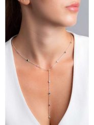 Heliophilia Srebrny naszyjnik z elementami ozdobnymi - dł. 56 cm rozmiar: onesize. Szare naszyjniki damskie Heliophilia, srebrne. Za 121.80 zł.