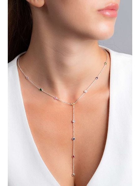 Heliophilia Srebrny naszyjnik z elementami ozdobnymi - dł. 56 cm rozmiar: onesize. Szare naszyjniki damskie Heliophilia, srebrne. Za 122.09 zł.