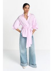 Rich & Royal Bluzka w kolorze jasnoróżowym rozmiar: 34. Różowe bluzki damskie Rich & Royal, bez wzorów, z bawełny, bez kołnierzyka, bez ramiączek. Za 205.93 zł.