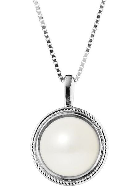 Pearline Srebrny naszyjnik z zawieszką - dł. 42 cm rozmiar: onesize. Białe naszyjniki damskie Pearline, srebrne. Za 260.99 zł.