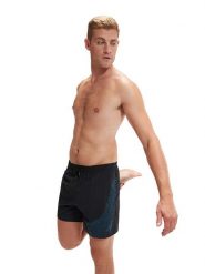 Speedo Szorty kąpielowe "Eco H-Bloom" w kolorze czarno-niebieskim rozmiar: M. Czarne szorty sportowe męskie Speedo, m, z materiału, outdoorowe. Za 118.56 zł.