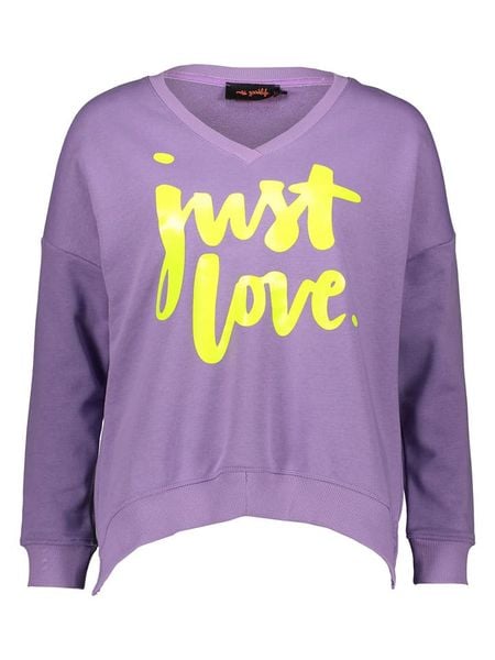 Miss goodlife Bluza "Just Love" w kolorze fioletowym rozmiar: XL. Różowe bluzy bez kaptura damskie miss goodlife, xl, z bawełny. Za 170.42 zł.