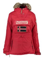 Geographical Norway Parka "Boomera" w kolorze czerwonym rozmiar: S. Czerwone parki damskie Geographical Norway, s, bez wzorów, z futra. Za 238.84 zł.