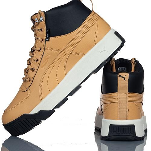 Buty Sportowe Męskie Puma Tarrenz Sb Puretex. Żółte buty sportowe na co dzień męskie Puma, ze skóry, bez zapięcia. Za 308.00 zł.