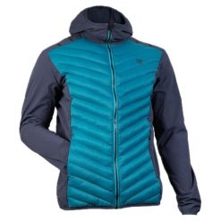 Kurtka turystyczna ocieplana Élémenterre Anexo. Niebieskie kurtki męskie Elementerre, l, bez wzorów, sportowe, bez kaptura. Za 317.00 zł.