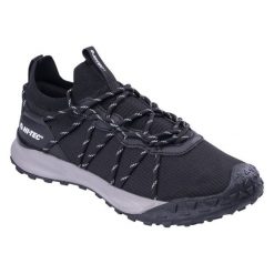 Buty Hi-Tec Stricko 92800598466 czarne. Czarne buty sportowe na co dzień męskie z gumy, bez zapięcia. Za 227.26 zł.