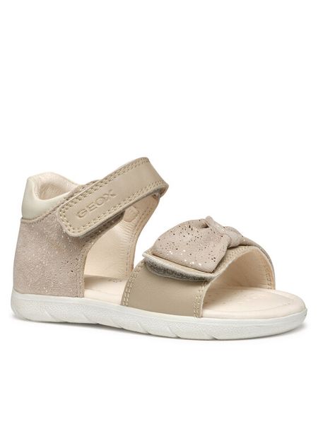 Geox Sandały B Sandal Alul B551YB 007BC C5000 M Beżowy. Brązowe sandały dziewczęce Geox, ze skóry, bez zapięcia. Za 259.99 zł.