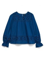 Vero Moda Bluzka w kolorze granatowym rozmiar: M. Niebieskie bluzki damskie Vero Moda, m, bez wzorów, z bawełny, bez kołnierzyka, bez ramiączek. Za 143.17 zł.