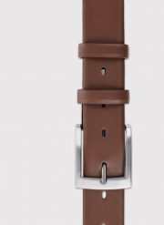 PAKO LORENTE - Brązowy skórzany pasek męski. Brązowe paski męskie Pako Lorente, bez wzorów, ze skóry. Za 149.99 zł.