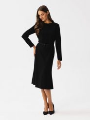 Stylove Sukienka w kolorze czarnym rozmiar: S. Czarne sukienki damskie Stylove, na co dzień, s, bez wzorów, ze skóry, bez kołnierzyka, bez ramiączek, midi, proste. Za 267.29 zł.