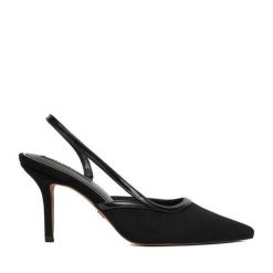 Szpilki Nine West. Czarne szpilki Nine West, bez wzorów, bez obcasa. Za 249.99 zł.