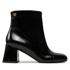 Botki LOVE MOSCHINO. Czarne botki damskie Love Moschino, bez obcasa, na słupku, bez zapięcia. Za 1,159.00 zł.