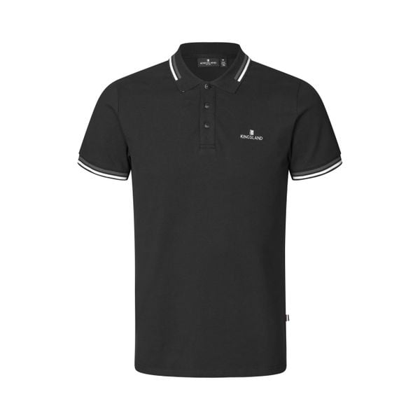 Koszulka polo do jazdy konnej Kingsland Classic. Czarne koszulki polo męskie KINGSLAND, l, bez wzorów, z bawełny, bez ramiączek. Za 343.00 zł.