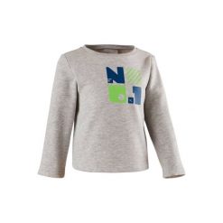 Bluza do gimnastyki 100 dla dzieci. Szare bluzy i bluzki niemowlęce DOMYOS, bez wzorów, z bawełny, bez ramiączek, bez kaptura. Za 19.99 zł.