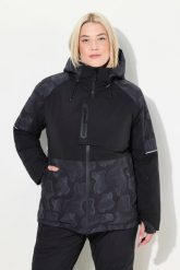 Damskie Kurtka sportowa HYPRAR wodoodporna osłona przeciwśnieżna kaptur. Czarne kurtki narciarskie i snowboardowe damskie Ulla Popken, plus size, bez wzorów, z materiału, z kapturem, narciarskie. Za 849.99 zł.