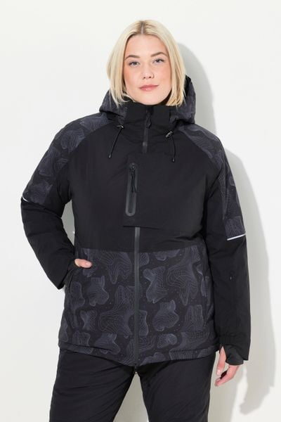 Damskie Kurtka sportowa HYPRAR wodoodporna osłona przeciwśnieżna kaptur. Czarne kurtki narciarskie i snowboardowe damskie Ulla Popken, plus size, bez wzorów, z materiału, bez kaptura, narciarskie. Za 849.99 zł.