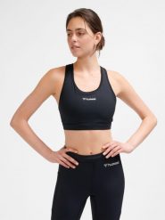Biustonosz dla kobiet Hummel Bl Performance. Czarne biustonosze sportowe damskie HUMMEL, bez wzorów, z materiału. Za 243.00 zł.