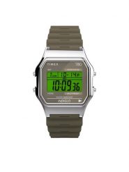 Timex Zegarek T80 TW2V41100 Khaki. Brązowe, cyfrowe zegarki męskie Timex. Za 319.99 zł.