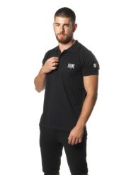 Leone 1947 Apparel Męska koszulka polo z krótkim rękawem. Niebieskie koszulki polo męskie LEONE 1947 APPAREL, m, z aplikacjami, bez ramiączek. Za 63.11 zł.